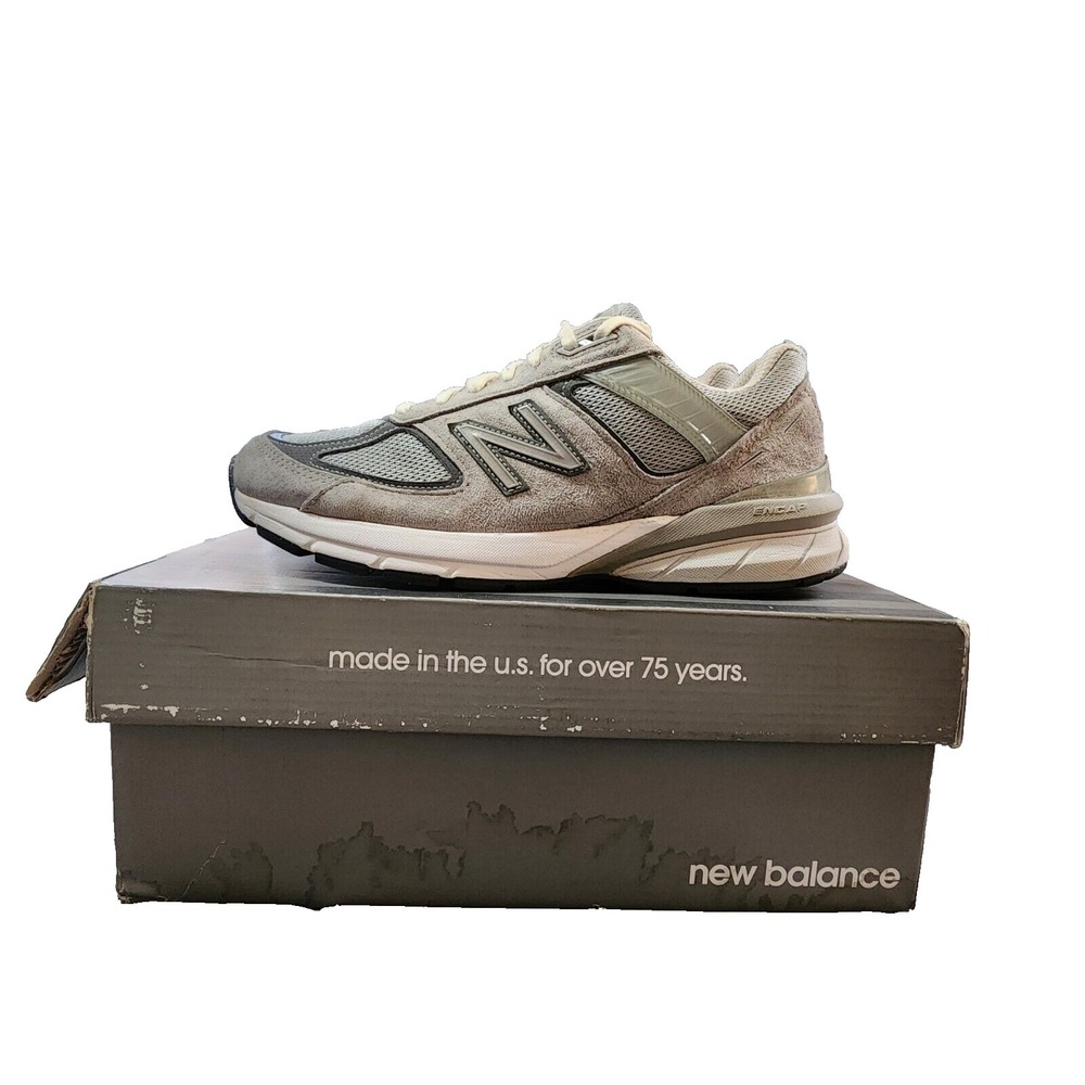 New Balance® (Women's 9 B) Classics Made in USA 990v5 Running Shoes in Grey/Grey